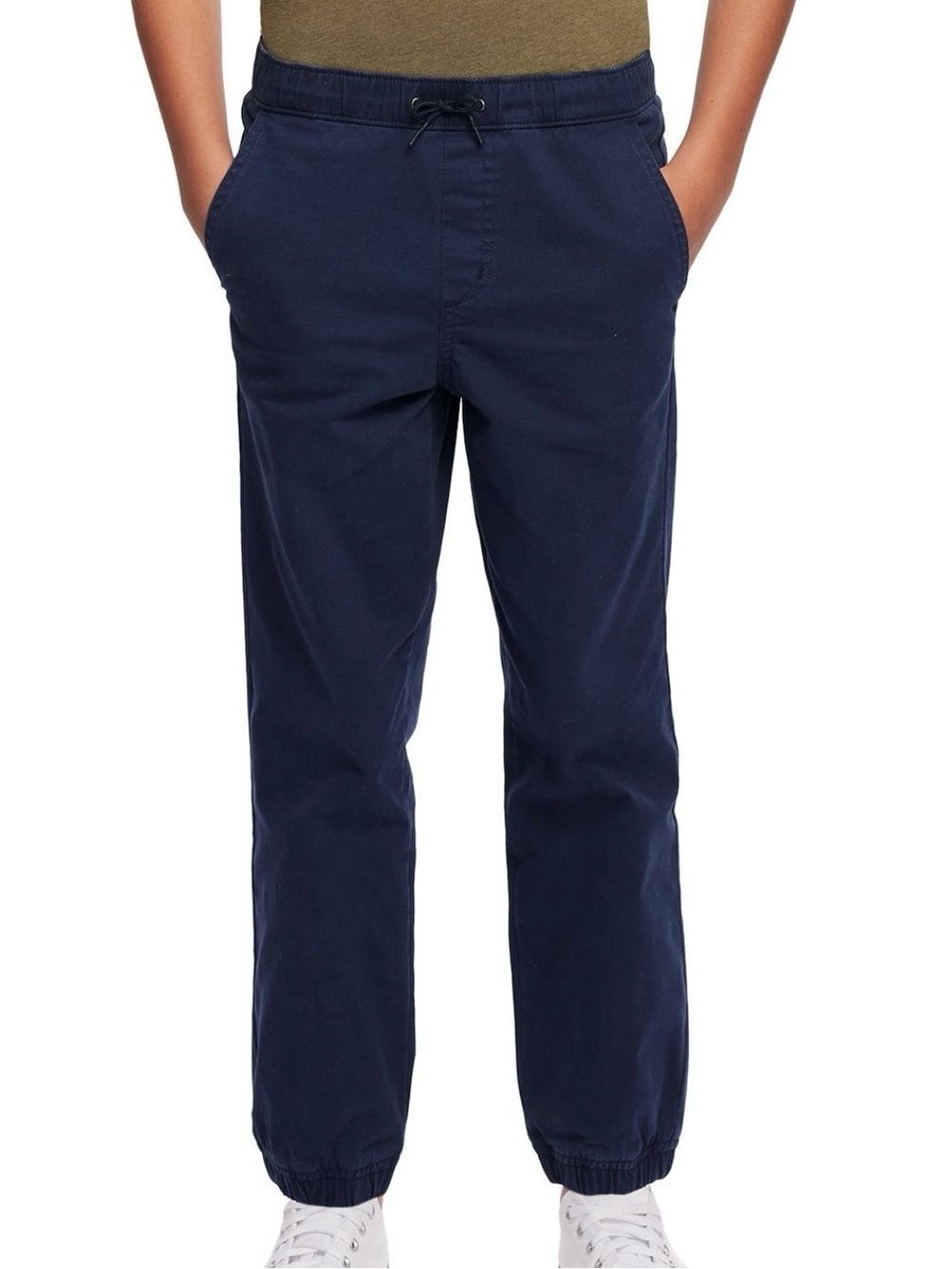 Gap Navy Blue Stretch Twill Jogger Pants Boys XL NWT